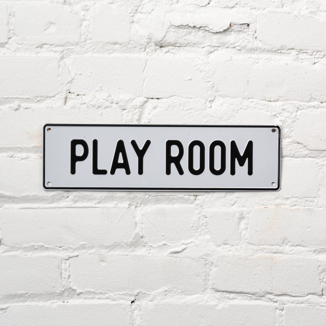 Play Room Aluminum Sign