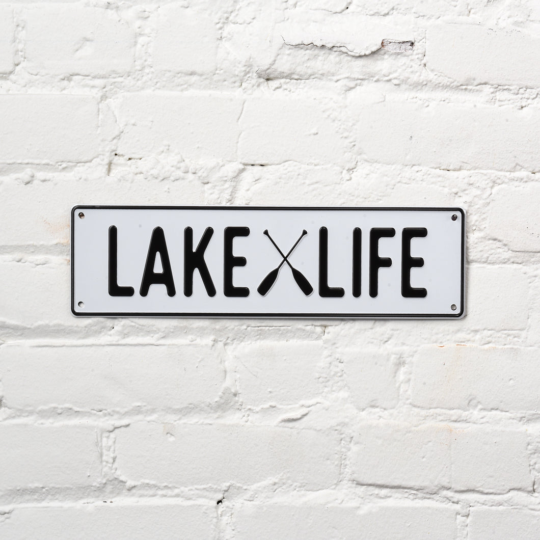 Lake Life Aluminum Sign