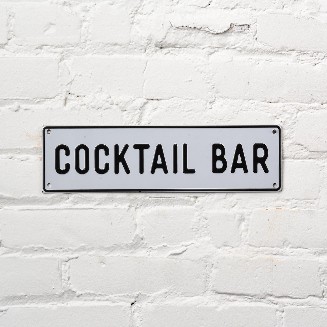 Cocktail Bar Aluminum Sign