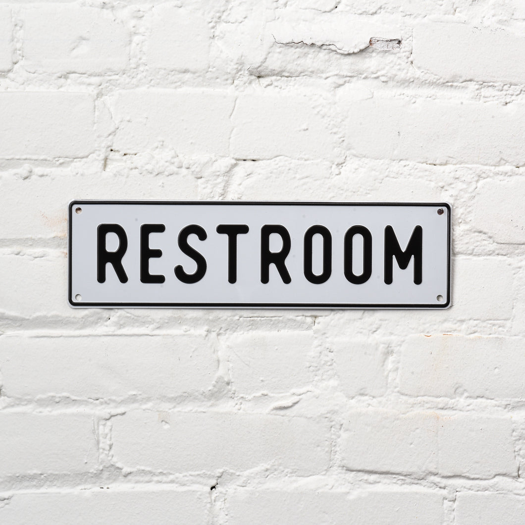 Restroom Aluminum Sign